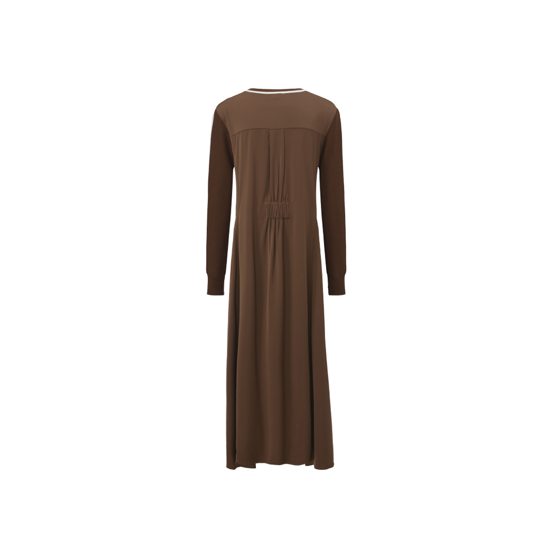 Tone On Tone Silk Knit Dress