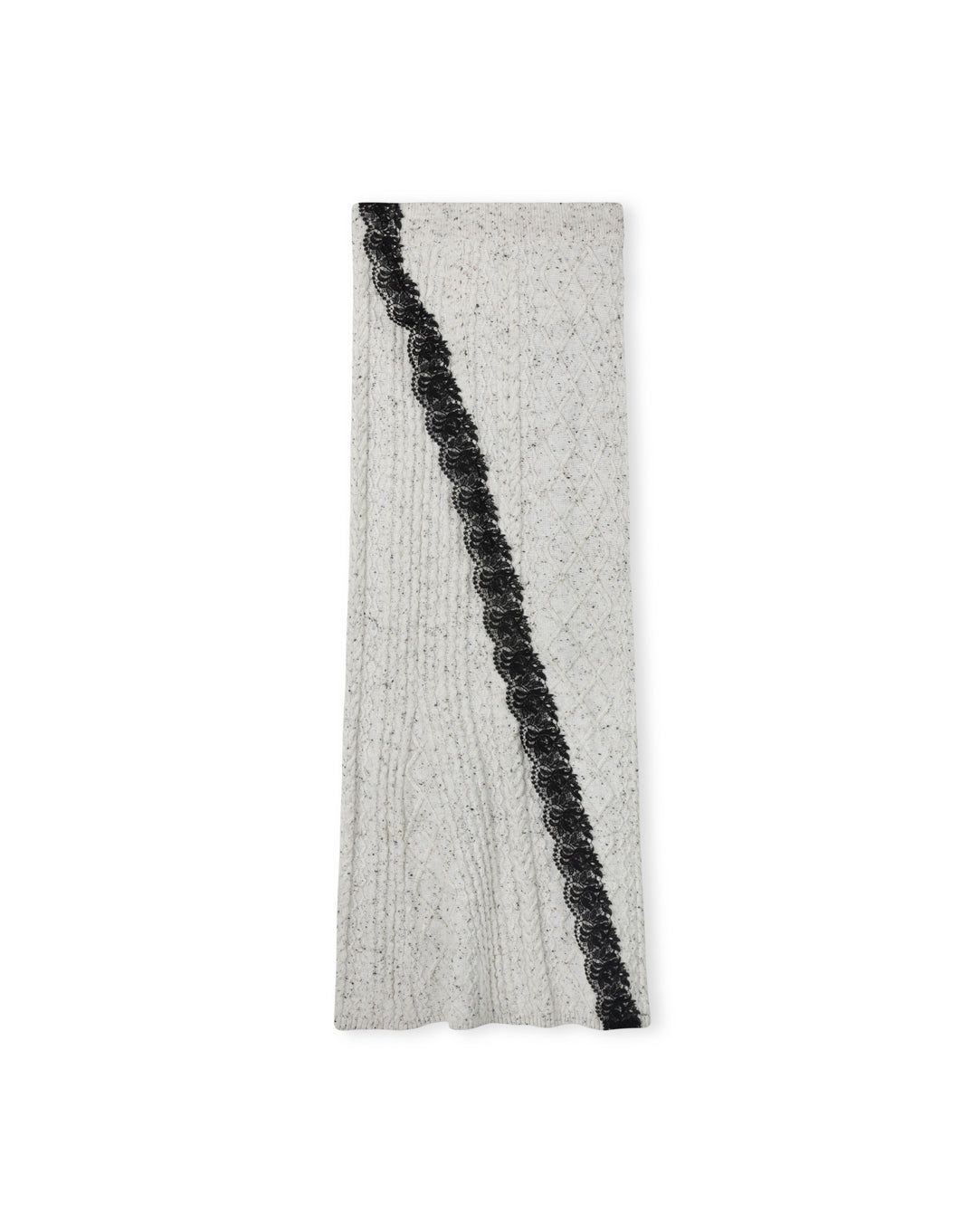 Lace Detailed Knit Skirt W-22383