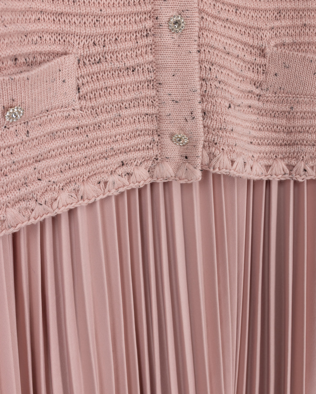 Bubble Knit Cardigan And Slip Dress