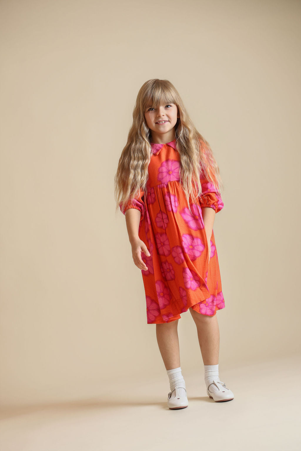 Bright Floral Printed Dress