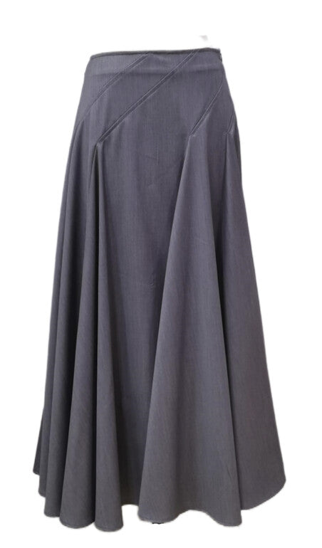 Wool Paneled Maxi Skirt W-15962