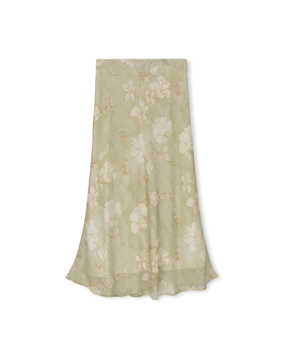 Effect Floral Midi Skirt