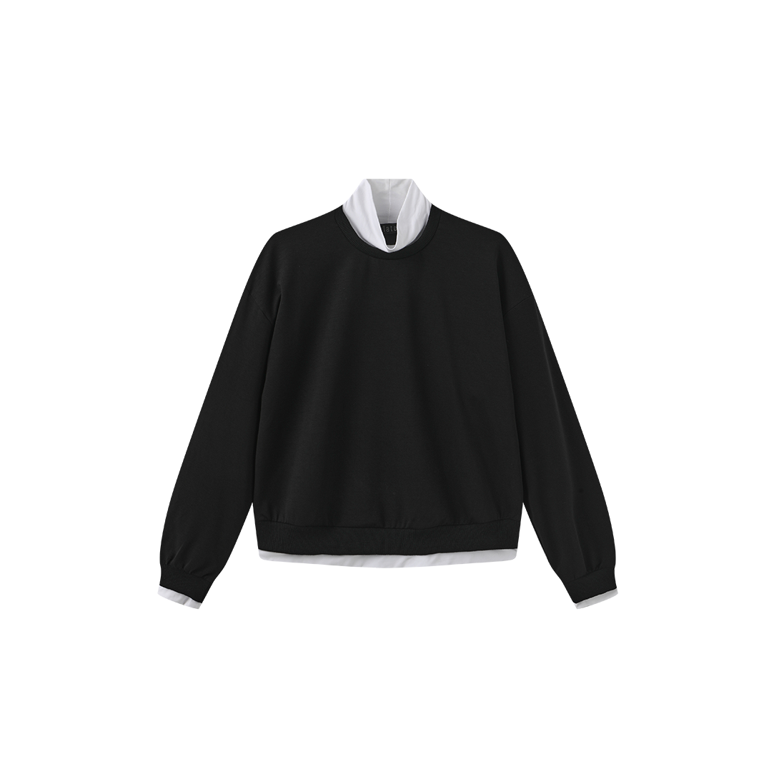 Attached Turtleneck Sweatshirt
