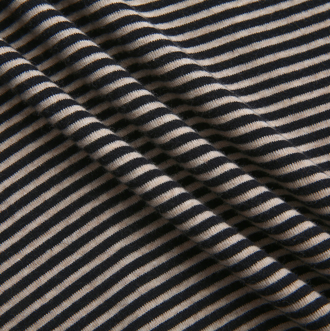 Swan Stripe Half Button Top