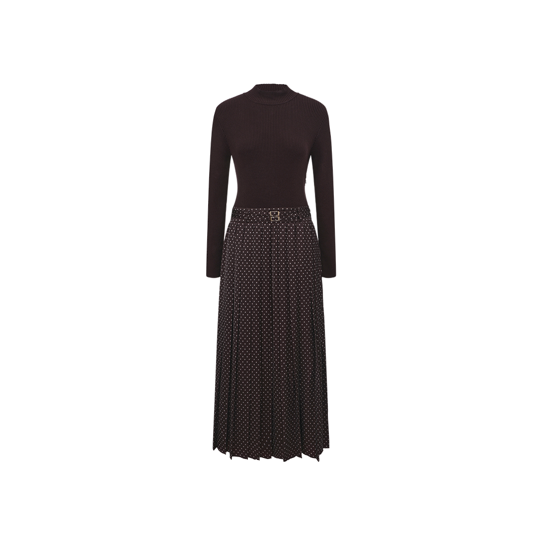 Silk Knit Combo Dress