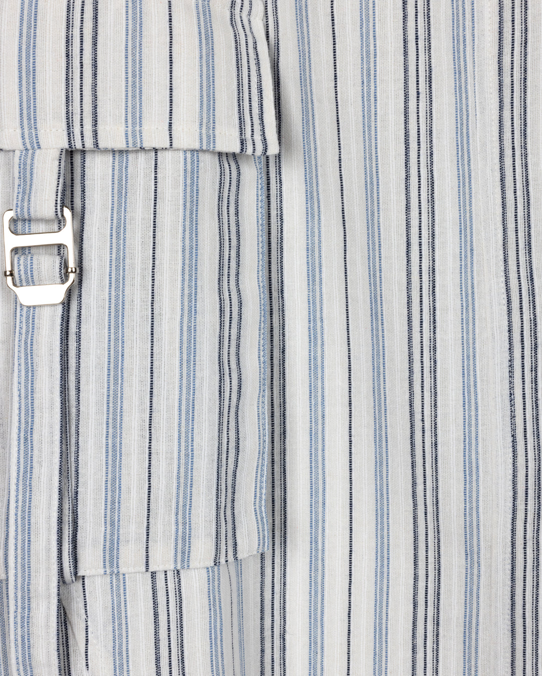 Linen Stripe Cargo Skirt