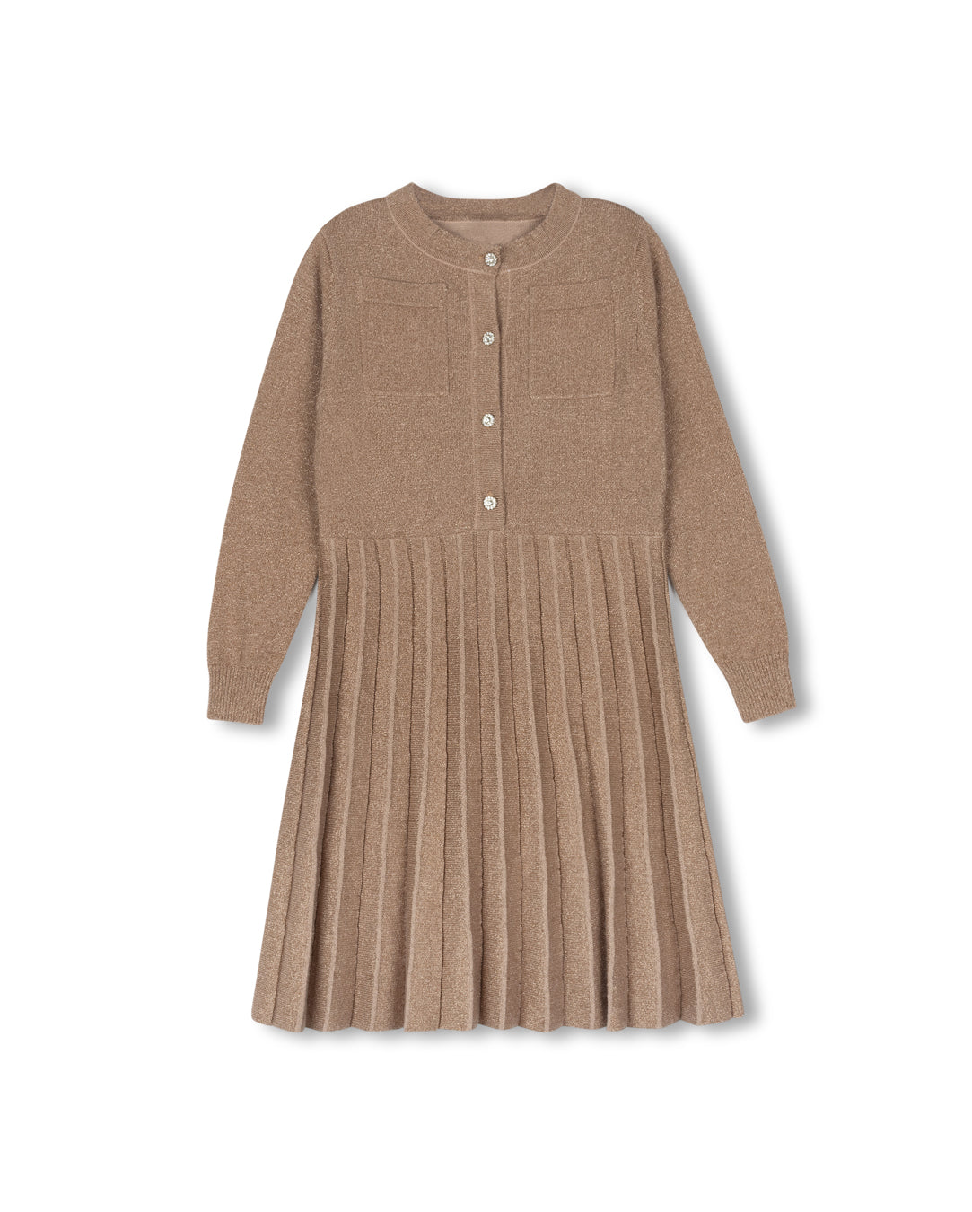 Cosmo Metallic Pleated Dress