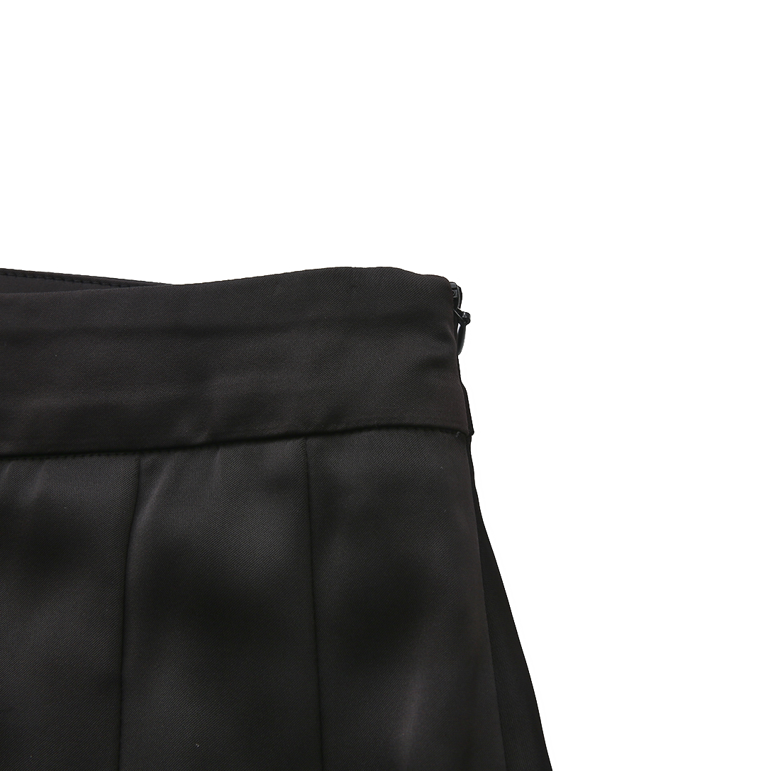 Silk Double Pleat Skirt