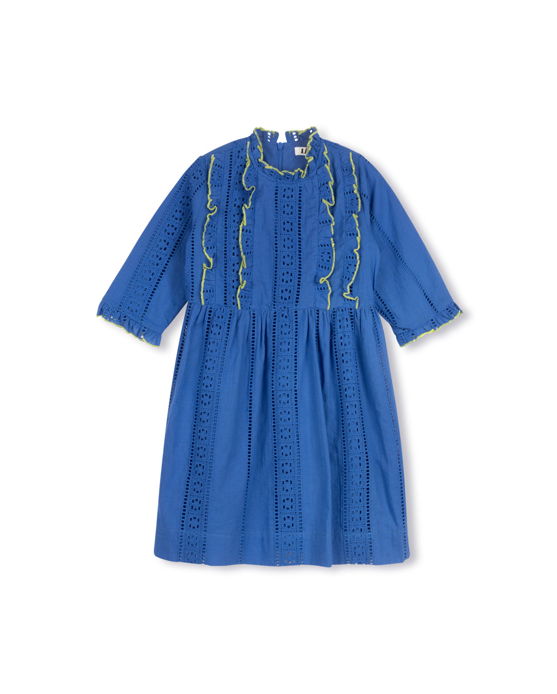 Ruffle Trim Lace Detail Dress C-18827