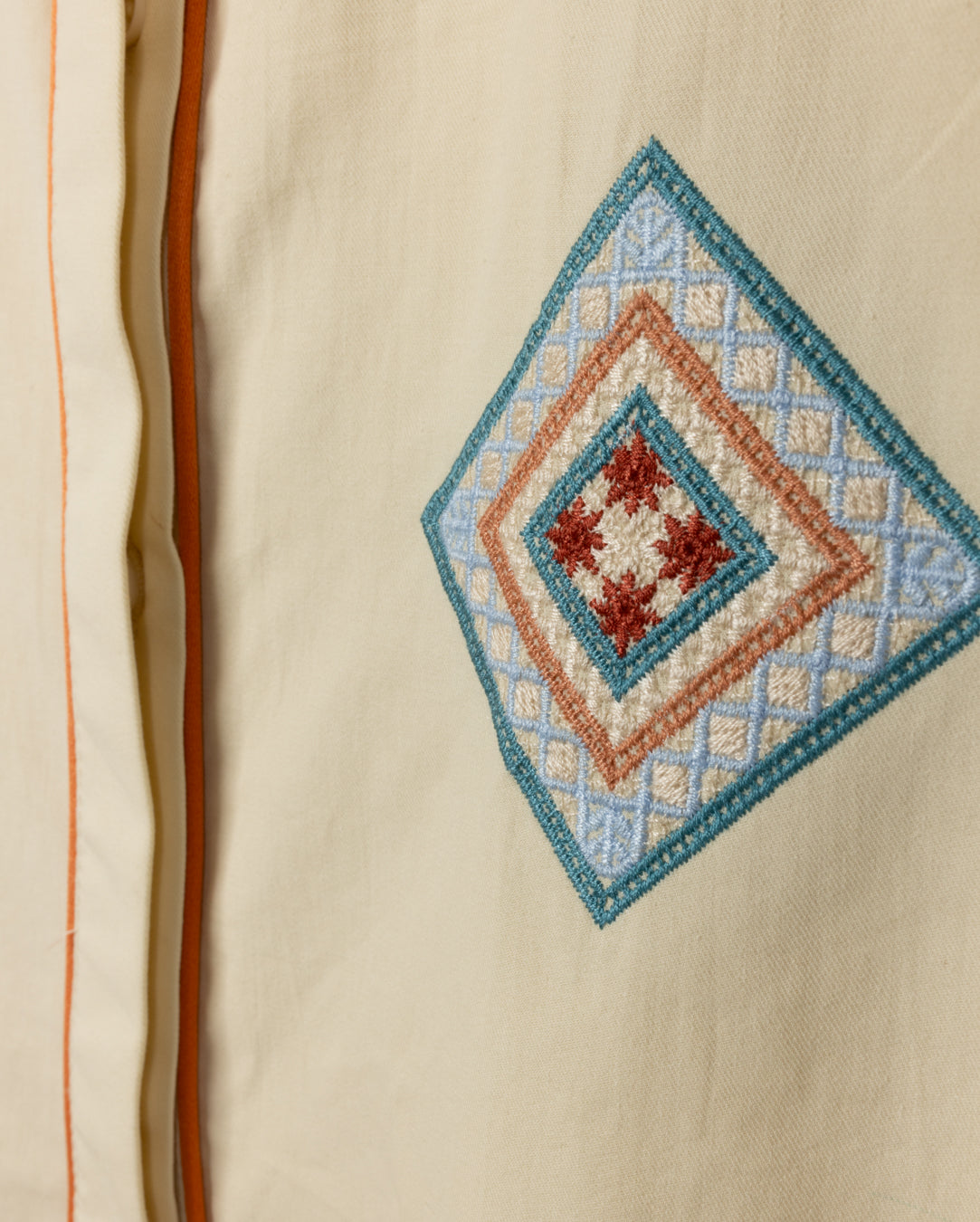 Lace Trim Patch Blouse