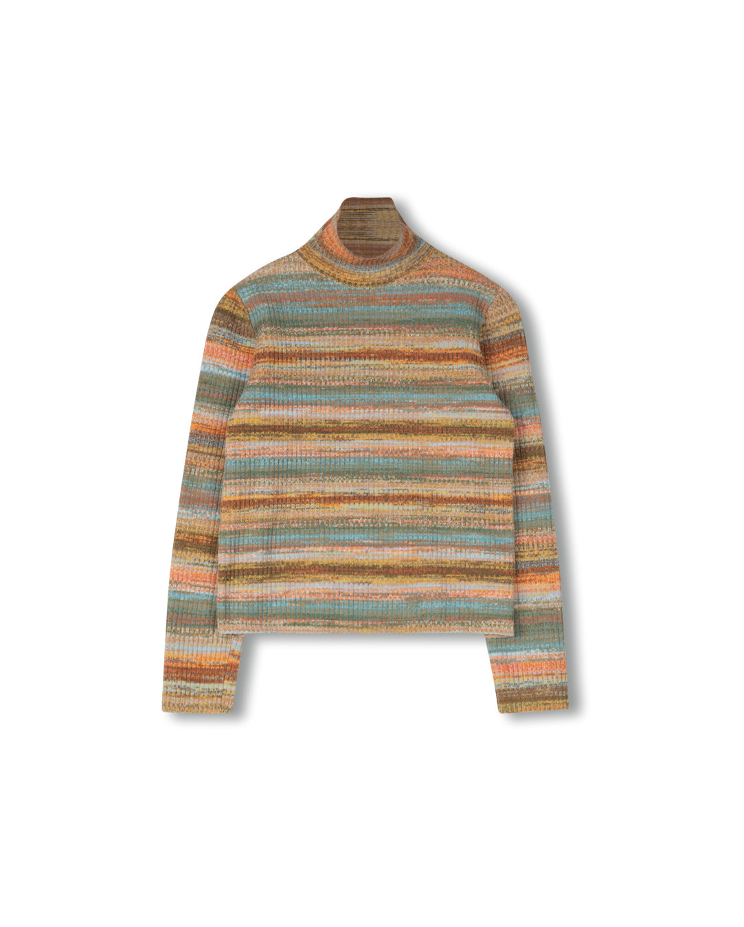 Multi Color Rib Turtleneck