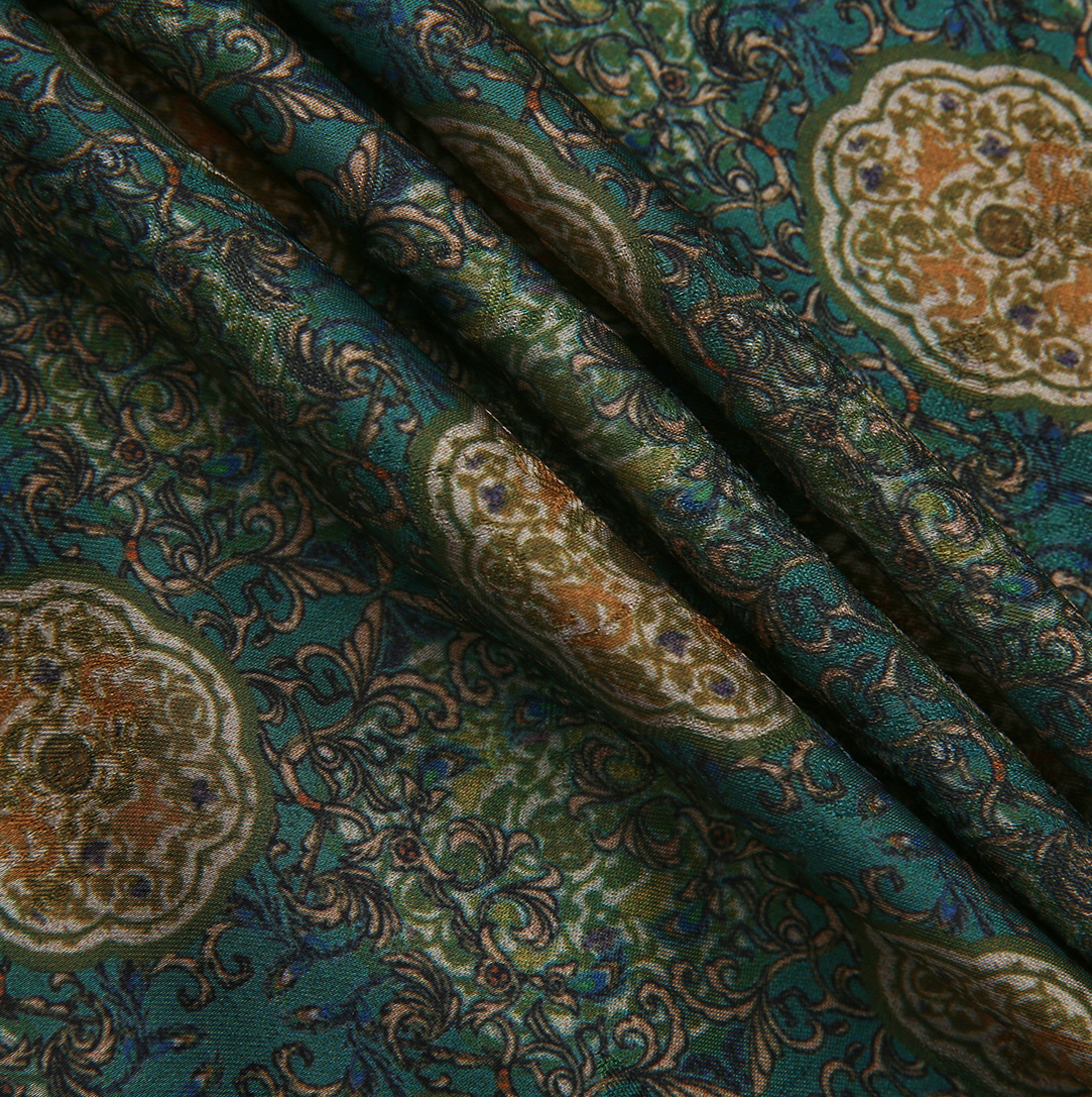 Silky Paisley Print Dress
