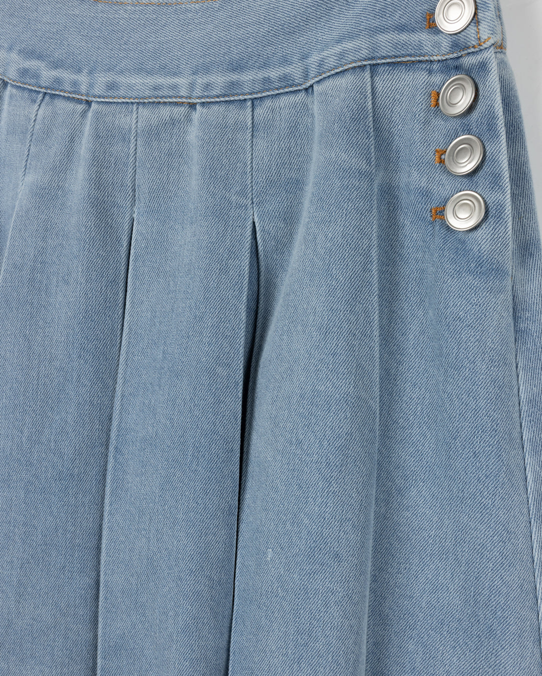 Grace Pleated Stretch Denim Maxi Skirt - Junees