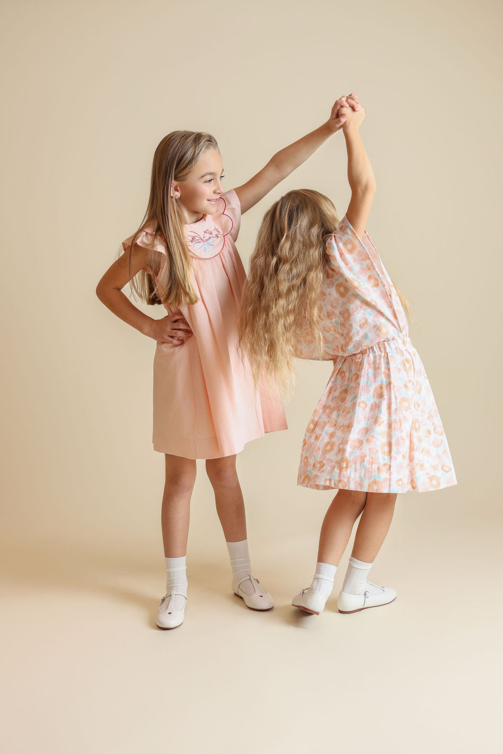 Embroidered Bow Detail Bib Dress