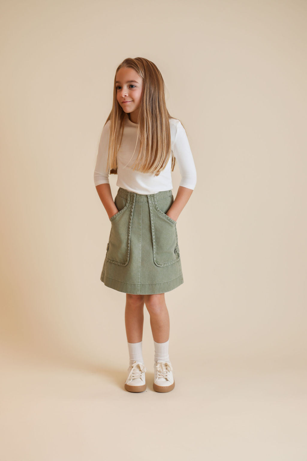 Denim Pocket Detail Skirt - Junees