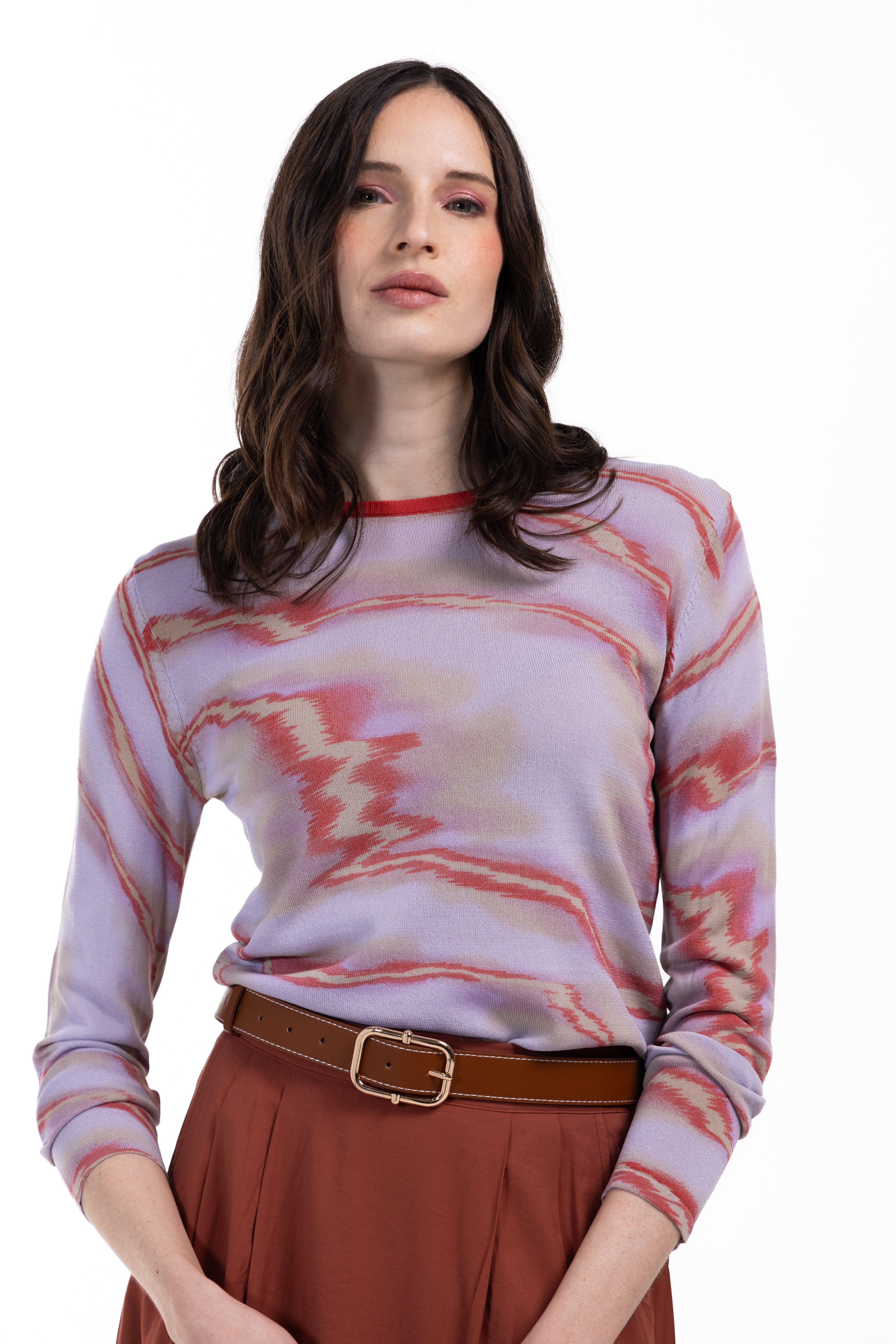 Swirl Print Sweater