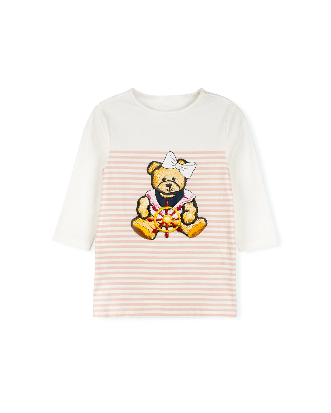 Teddy Bear Half Striped Tee