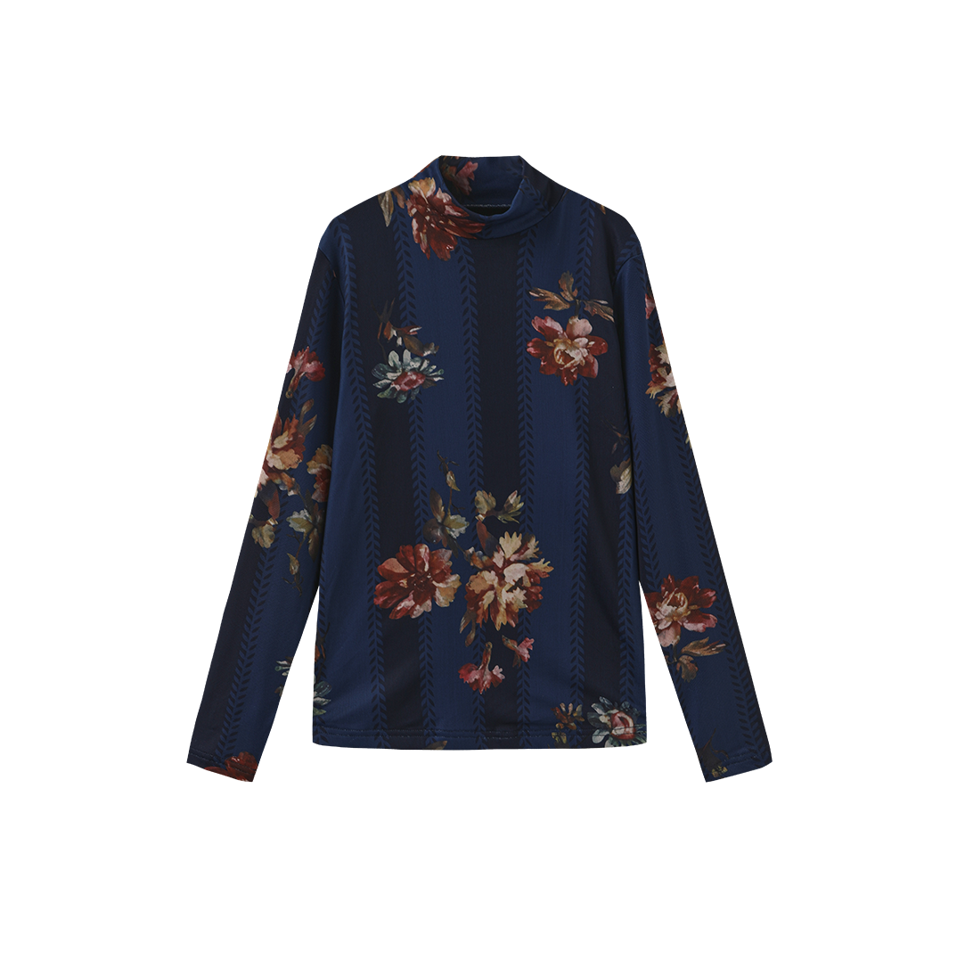 Printed Jumper And Mock Neck