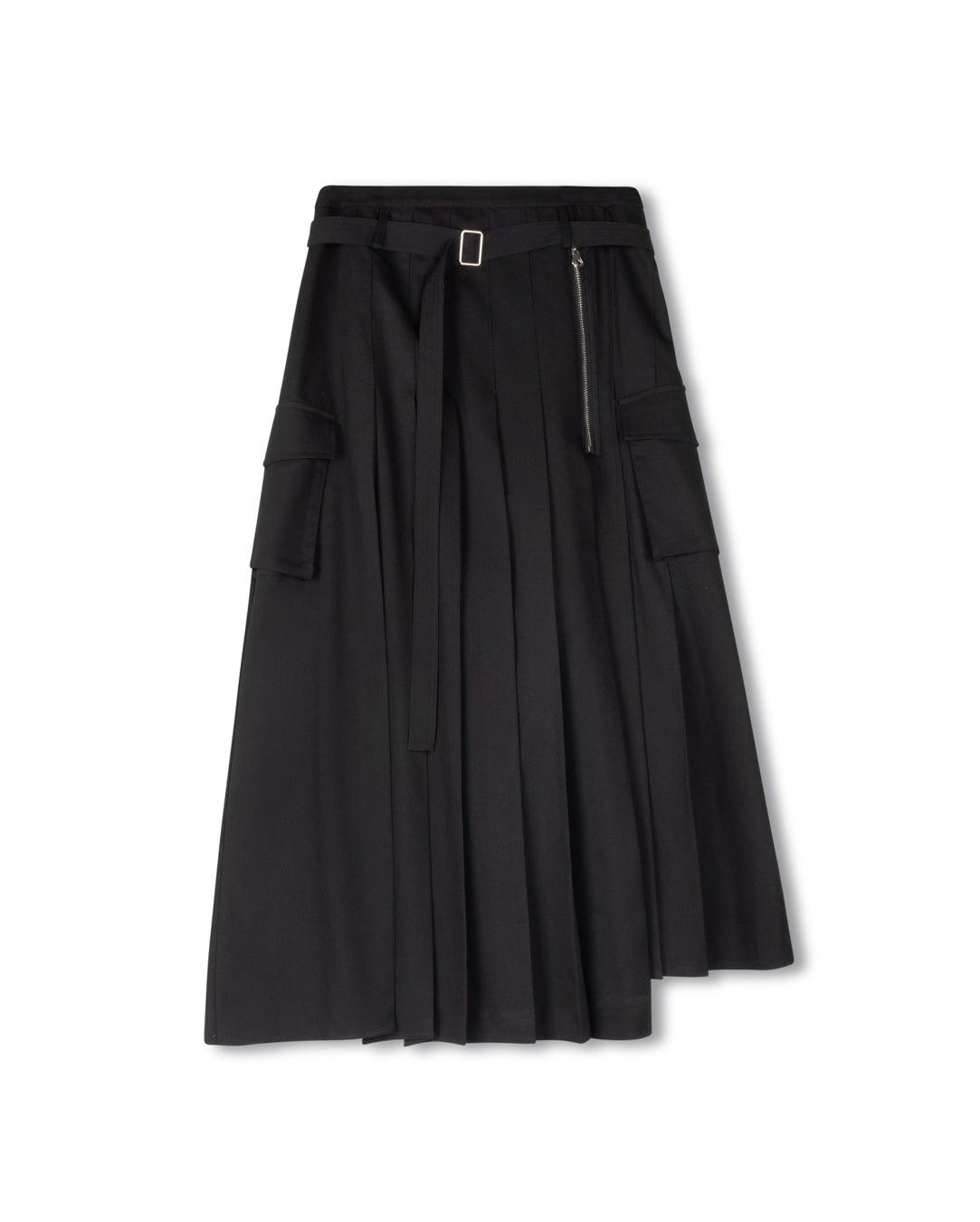 Pleated Wrap Skirt