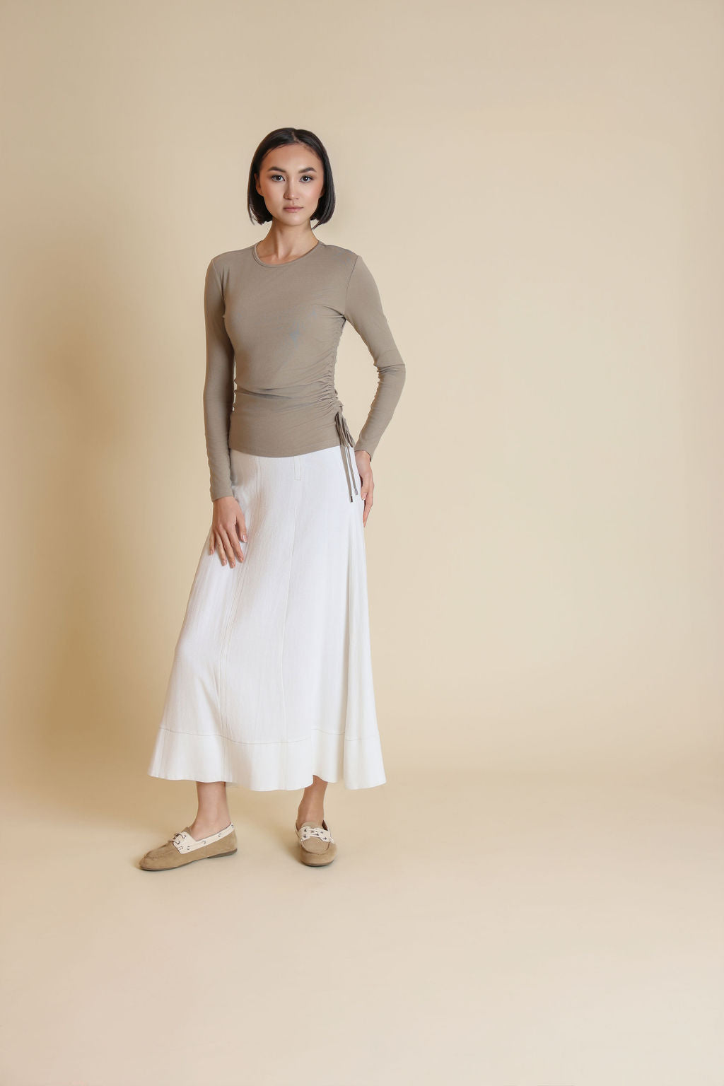 Ruched Draw String Tee