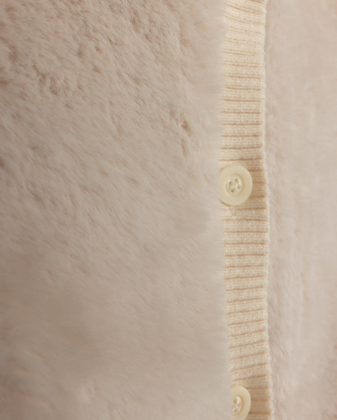 Fuzzy Ribbed Cuffing Coat