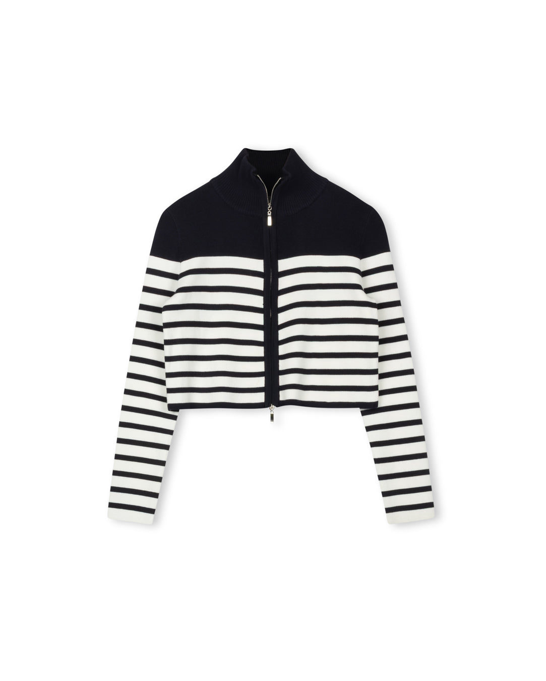 Stripe Zipper Cardigan