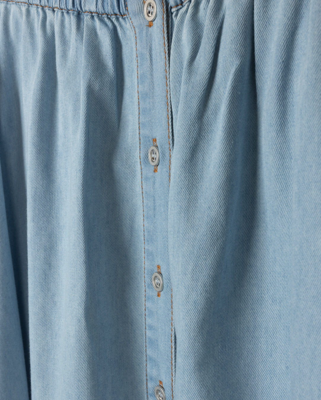 Chambray Flowy Maxi Pocket Skirt - Junees