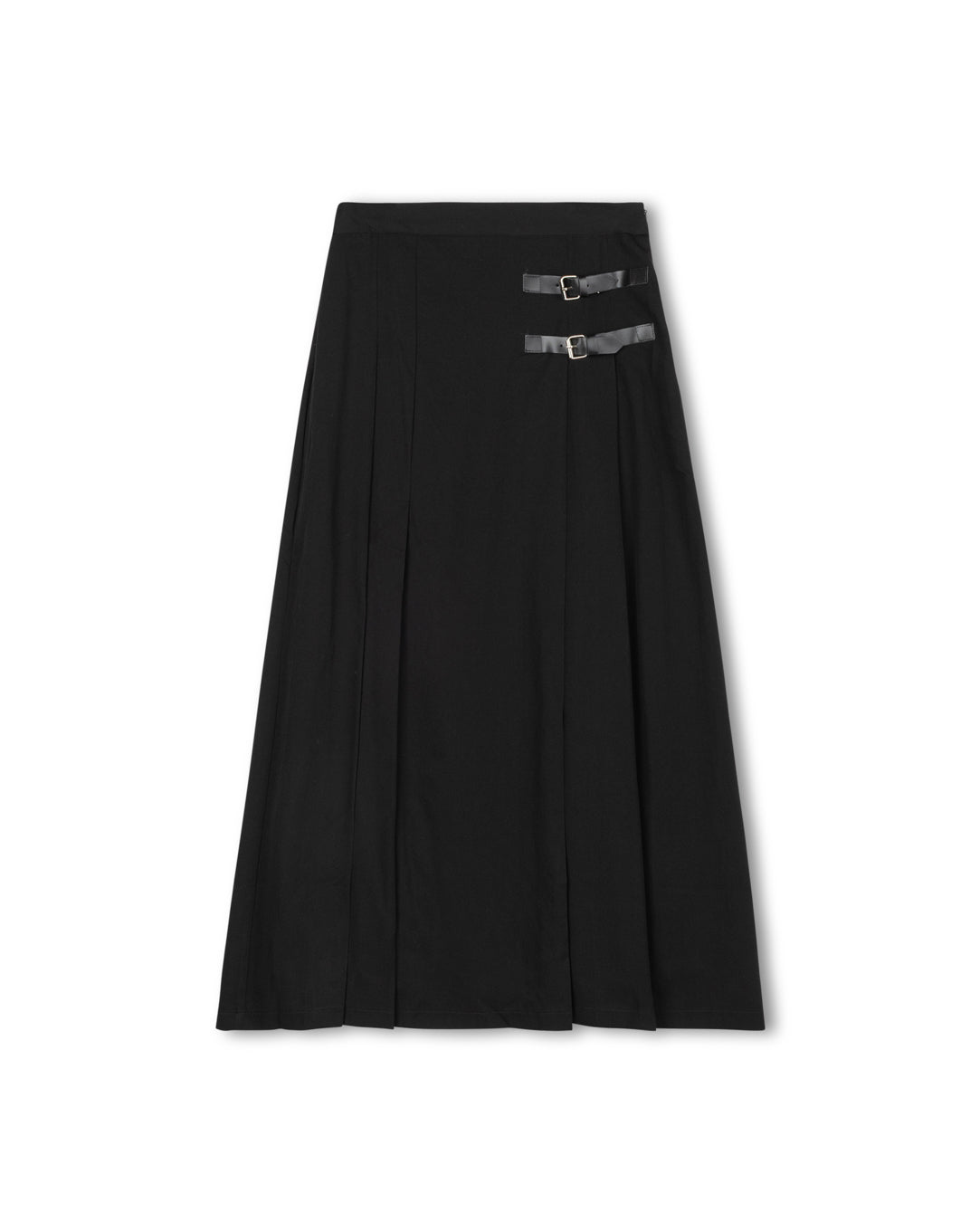 Side Buckle Maxi Skirt