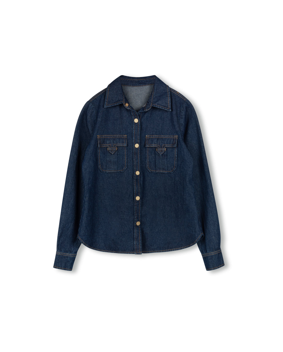 Dark Denim Button Down Top - Junees