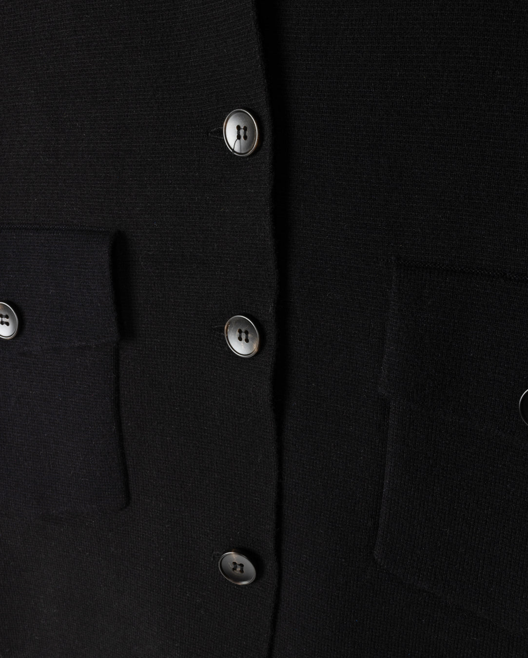 Knit Button Vest With Pockets W-22789