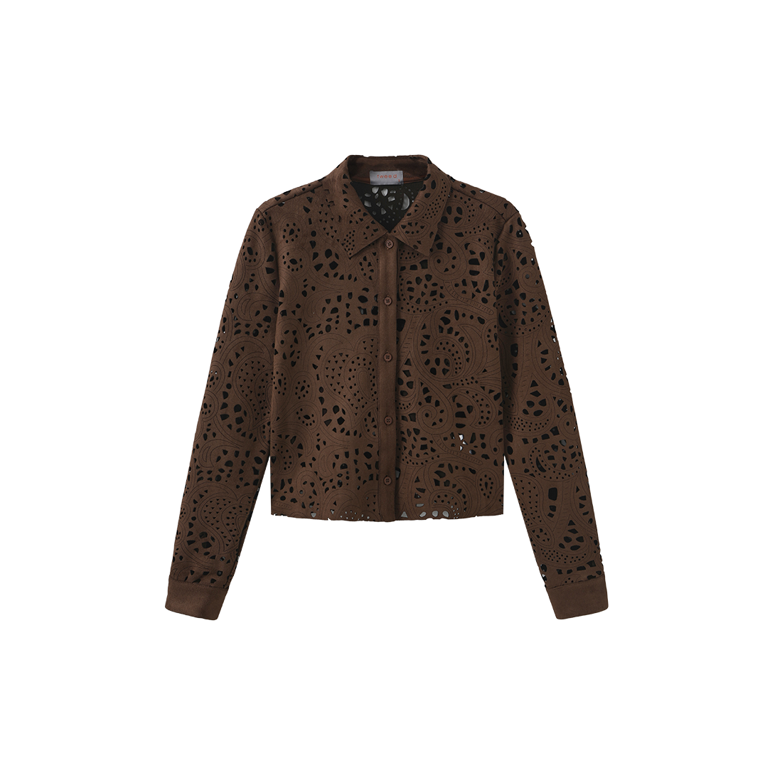 Cut Out Detailed Cropped Blouse