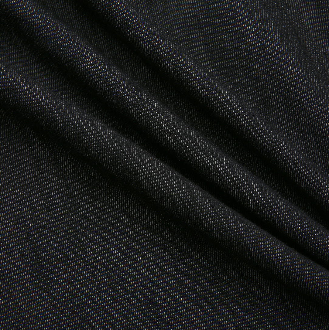 Wide Pleat Fly Denim Skirt