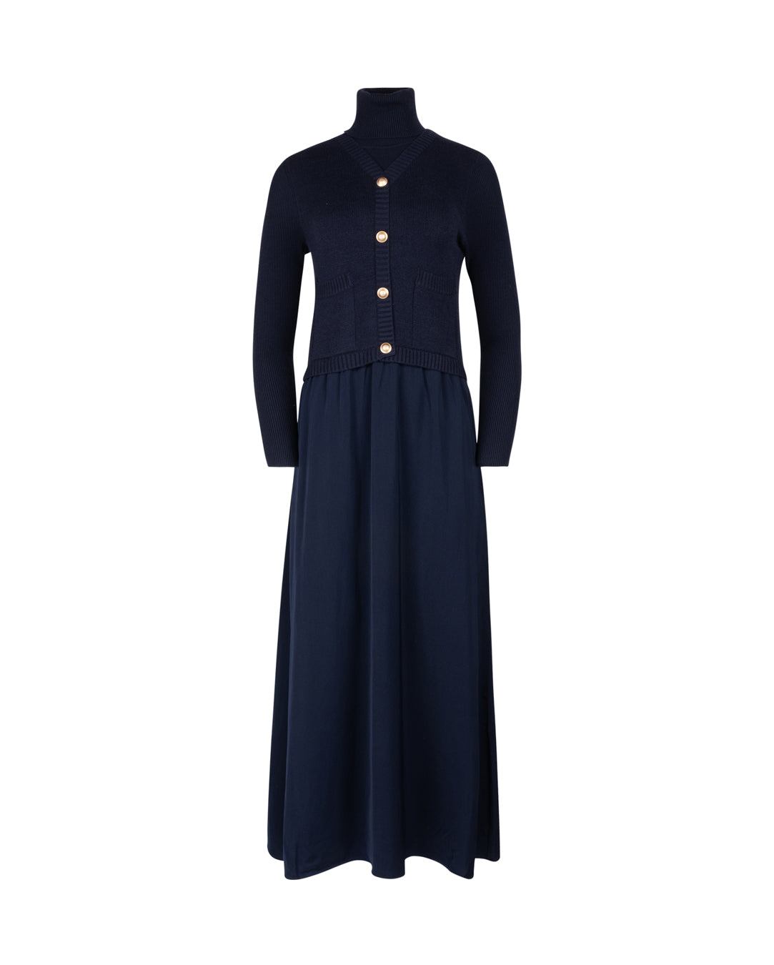 Long Sleeve Vest Dress W-20391