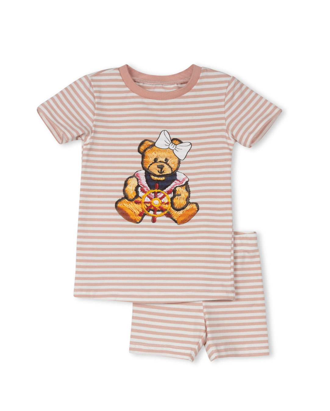 Teddy Bear Striped T-shirt Set
