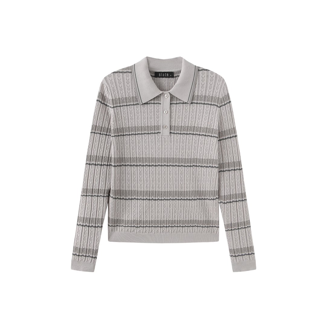 Scallop Knit Polo