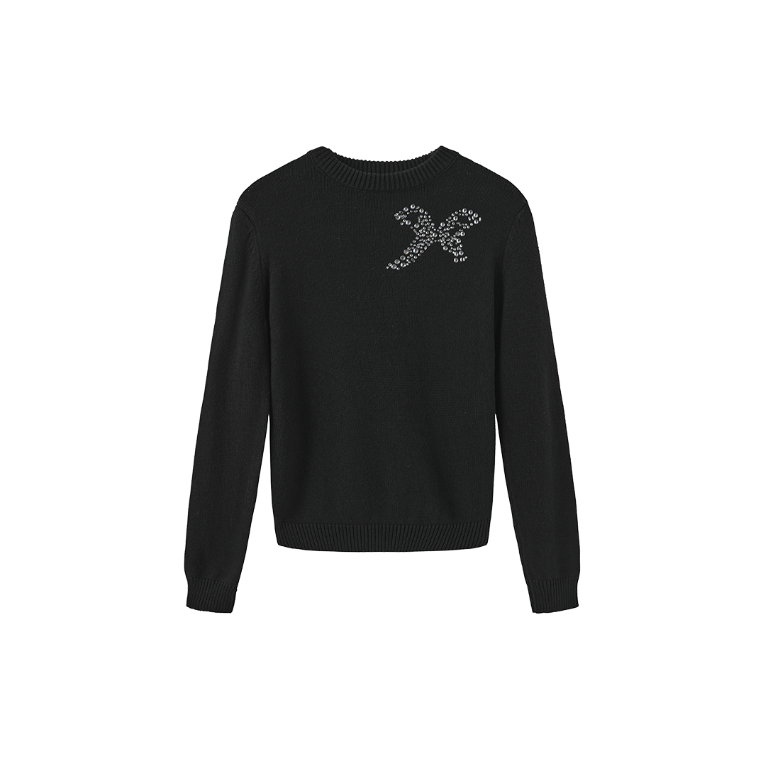 Gem Bow Knit Sweater