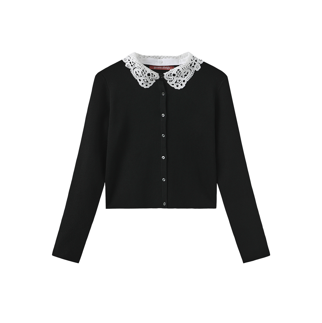 Lace Collar Cardigan