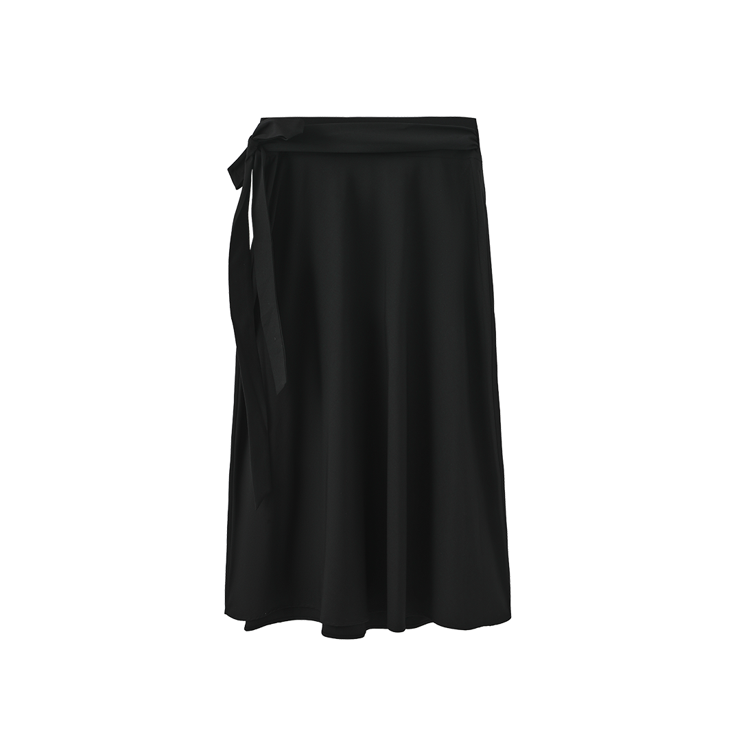 Wool Wrap Ruffle Skirt