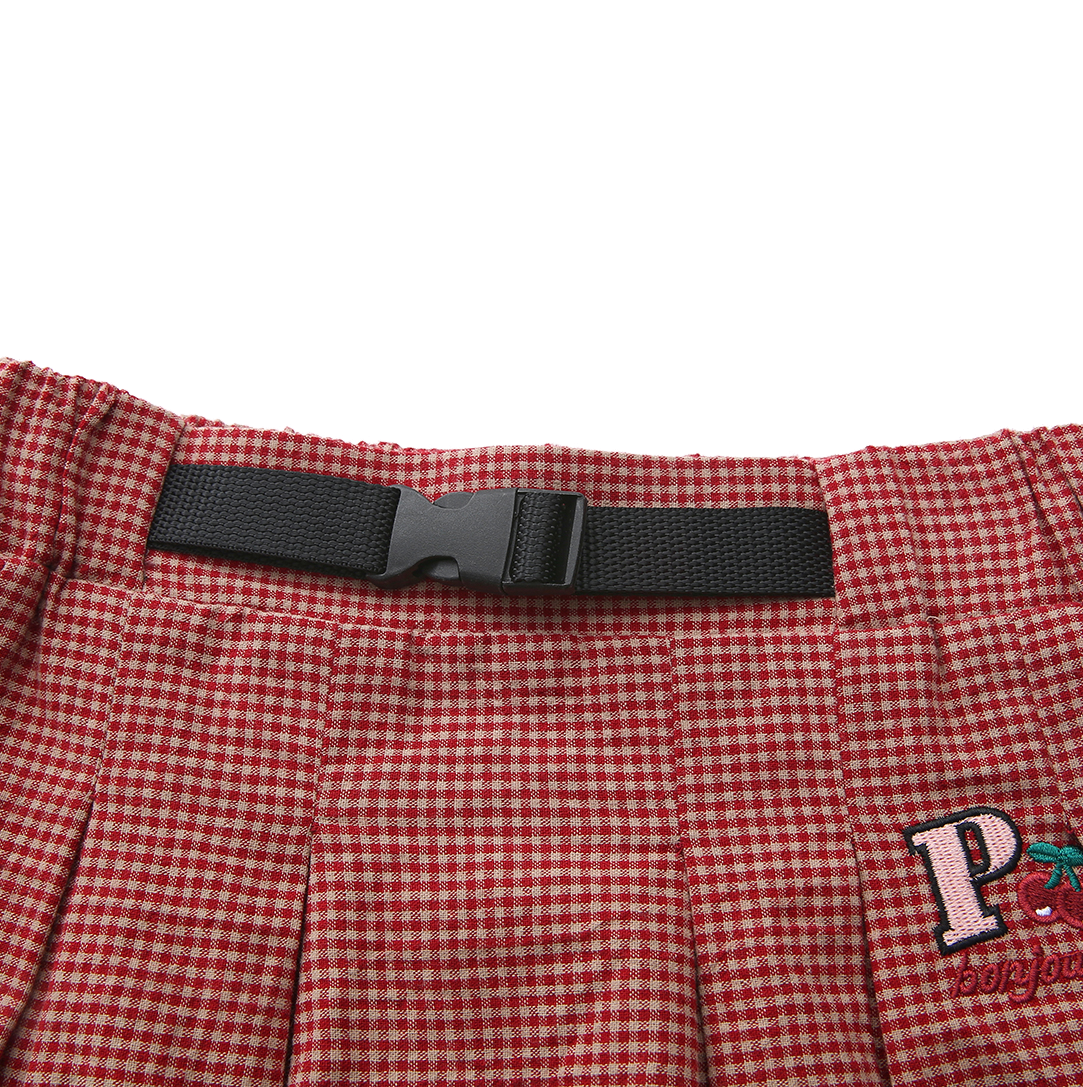 Plaid Patch Skirt