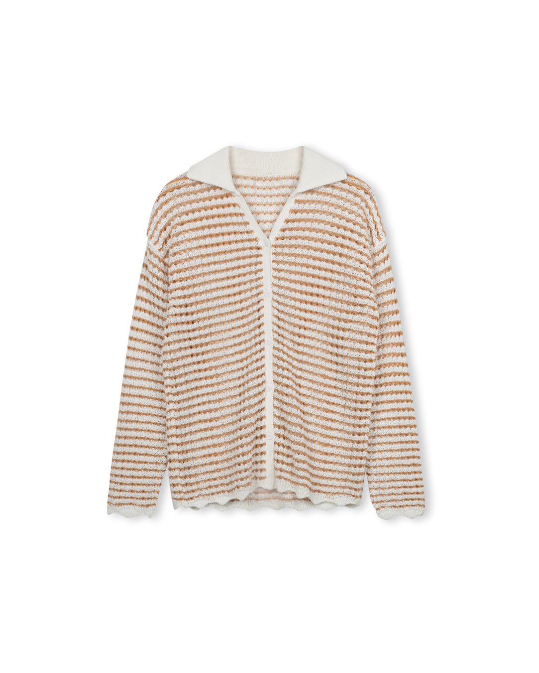 Crocheted Contrast Knit Shaket