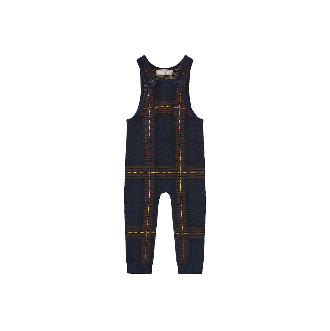 Lino Plaid Knit Romper