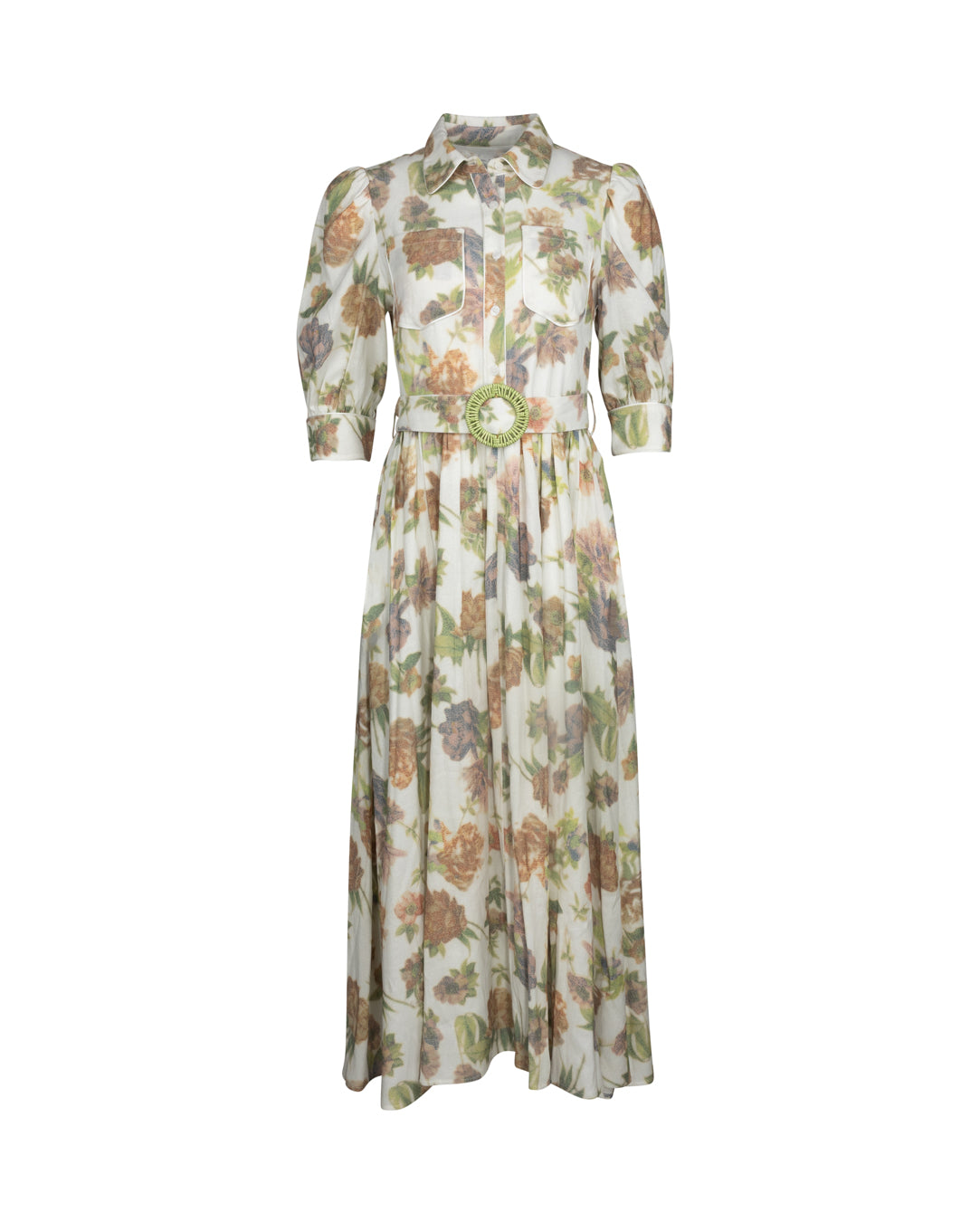 Thin Poplin Floral Dress