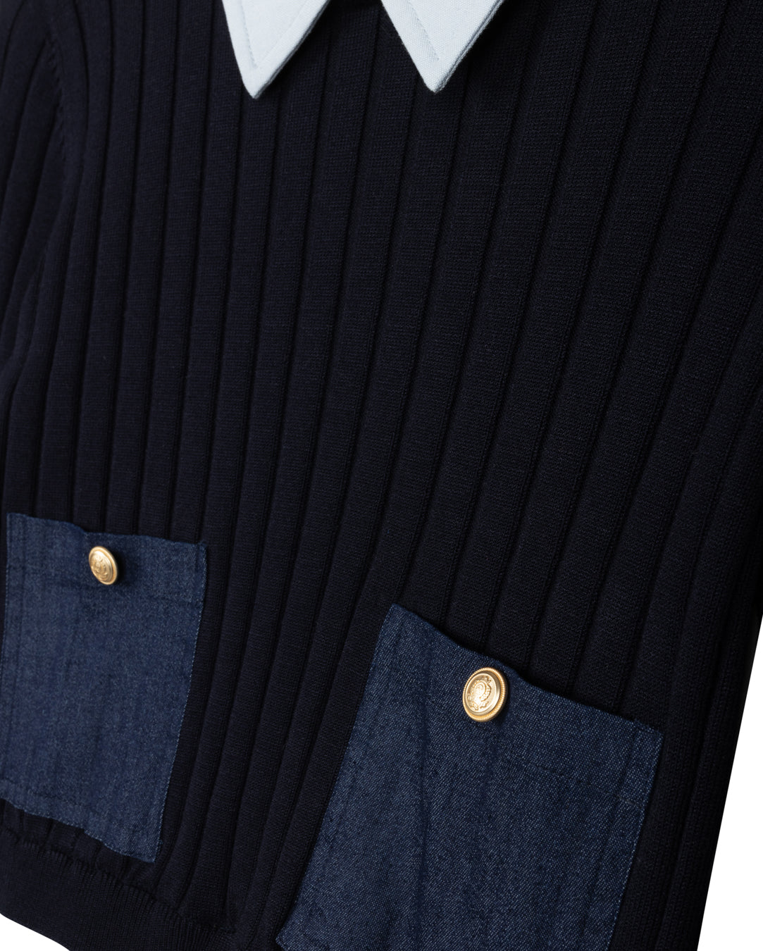 Crop Sweater And Blouse Top