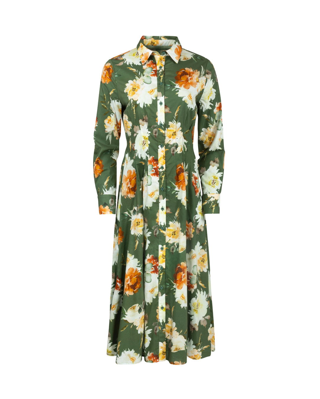 Poplin Pleated Wasit Dress