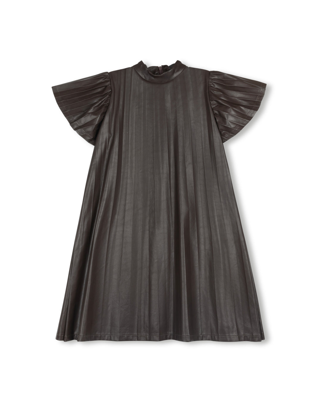 Pleated Leather Dress C-22103