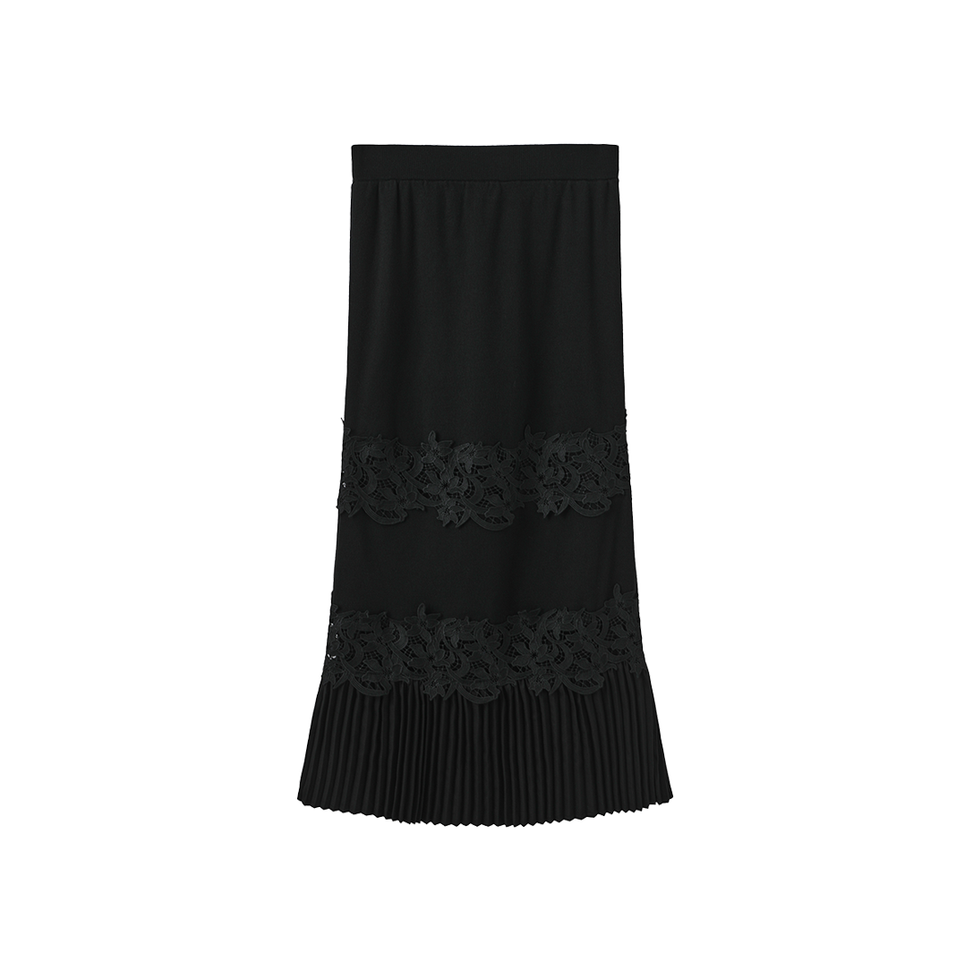 Skirt with Lace Inlay