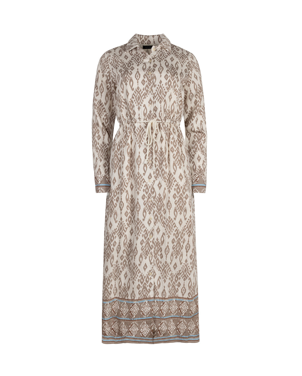 Linen Printed Tassle Dress