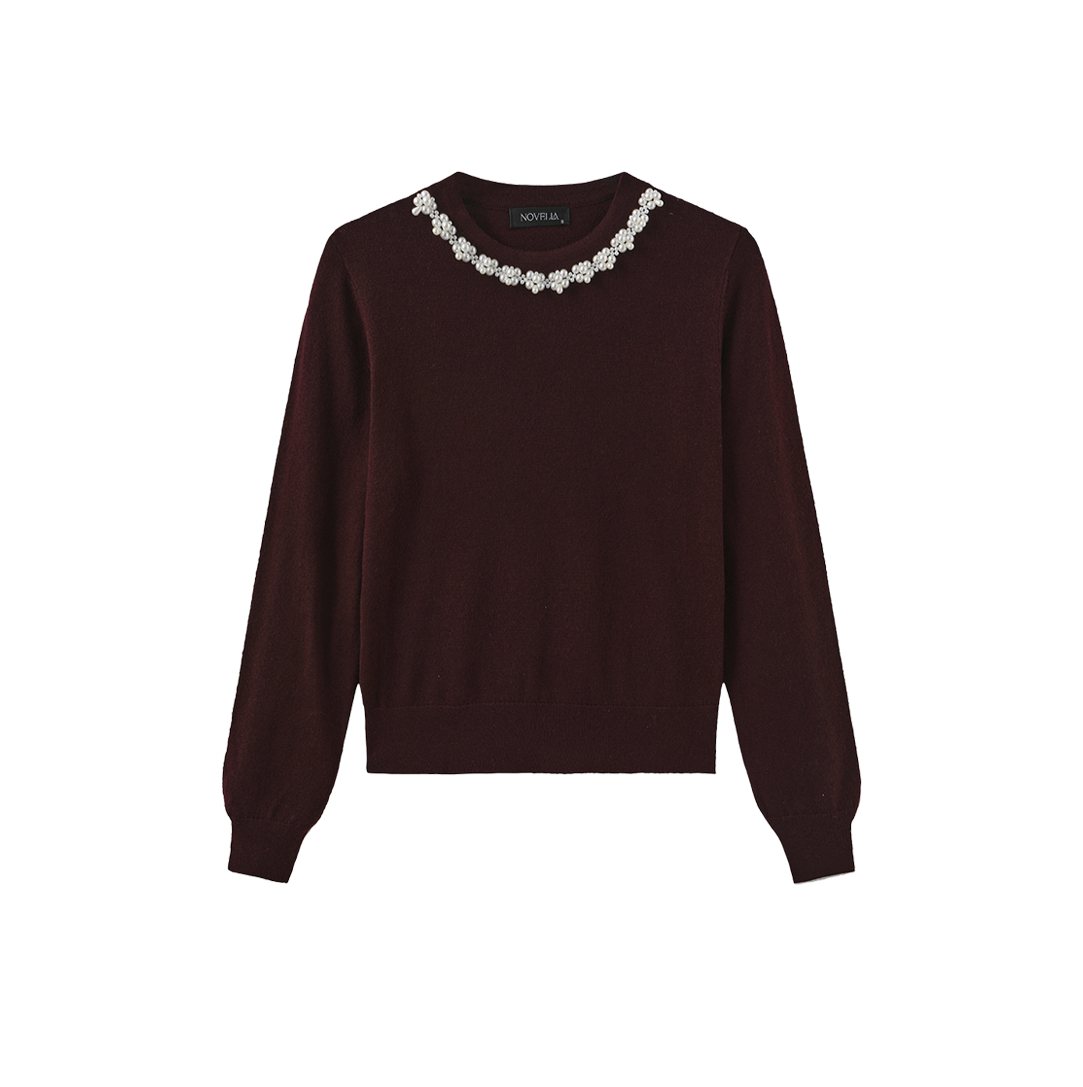 Pearl Knit Crew Neck Sweater