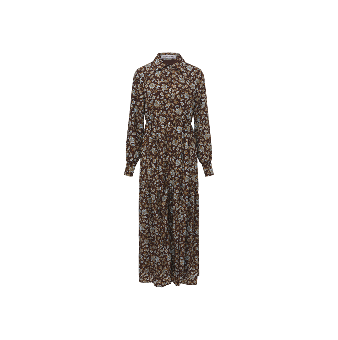 Cotton Paisley Drawstring Dress