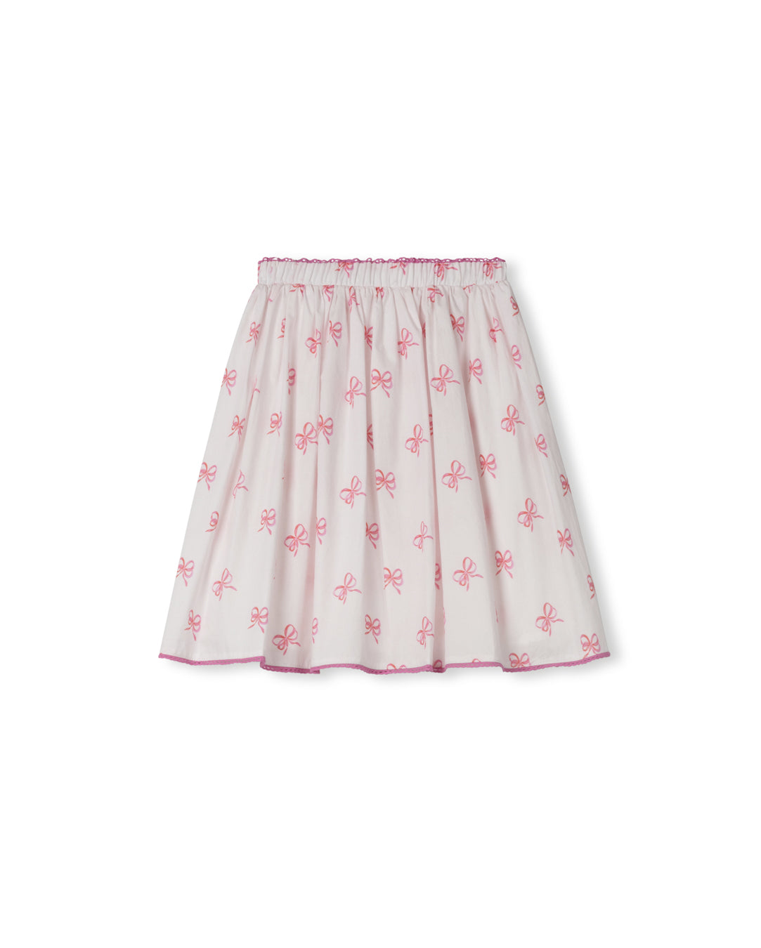 Bow Printed Trim Skirt